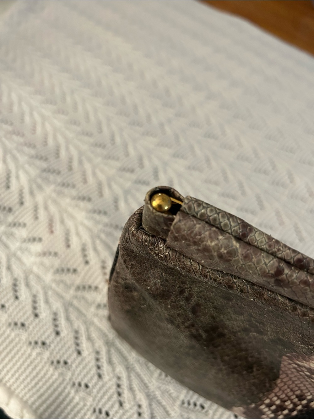 Miu Miu Vintage Python-Embossed Leather
Clutch - Excellent Like-New Condition - Picture 6 of 11